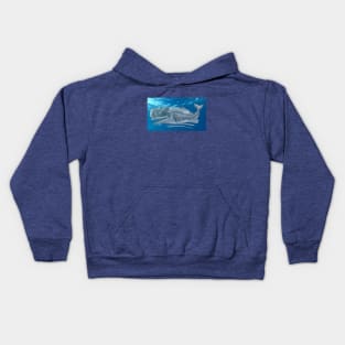 Cachalot by the Ocean Surface Kids Hoodie